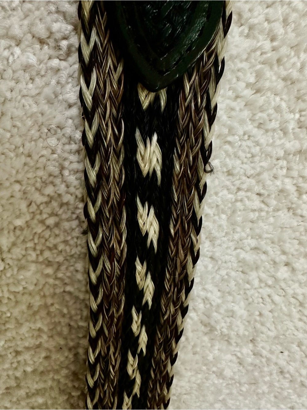 Vintage horse hair belt from 1990s
